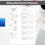 Minimalist Doctors Resume Template