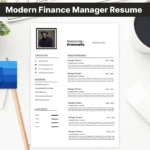 Modern Finance Manager Resume Template