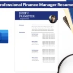 Professional Finance Manager Resume Template