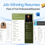 Pack of five Professional Resume