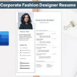 Corporate Fashion Designer Resume Template