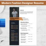 Modern Fashion Designer Resume Template
