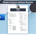Modern Finance Advisor Resume Template