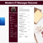Modern IT Manager Resume Template
