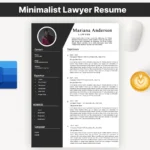 Minimalist Lawyers Resume Template