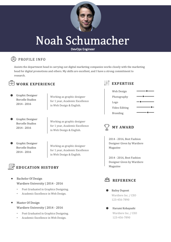 Minimalist DevOps Engineer Resume